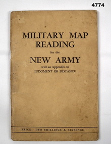 Booklet, CAPT W STANLEY LEWIS et al, Military Map Reading for the New Army, 1941