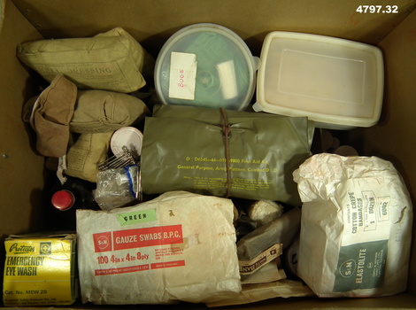 The contents of a medical box 1950’s