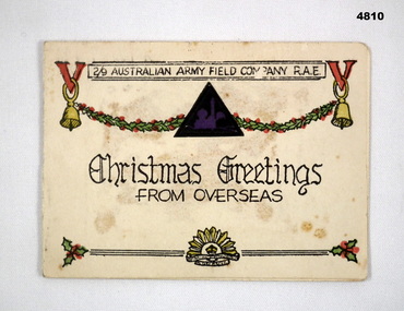 Xmas card greetings from 2/9th Field Company