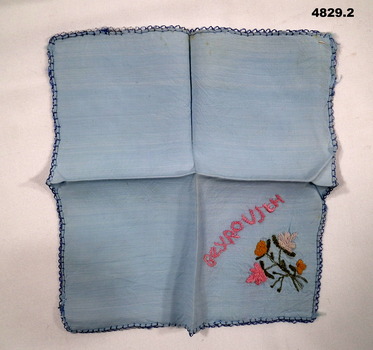 Embroidered handkerchief from Beyroujth WW2