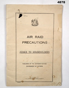 Book, Air Raid precautions for householders