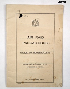 Book, Air Raid precautions for householders