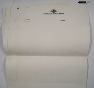 Australian Military Forces writing paper