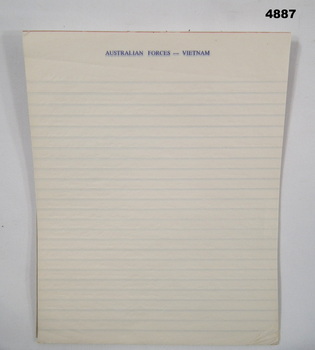 Australian Forces Vietnam writing pad