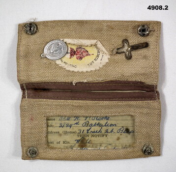 Catholic ID card in fabric folder