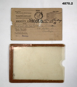 Civilian Identity card, Bendigo Australia