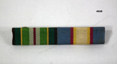 Ribbon bar with two service ribbons