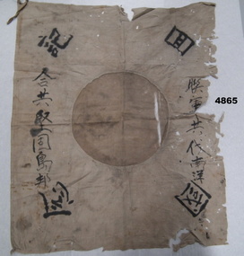 Japanese flag with hand written names