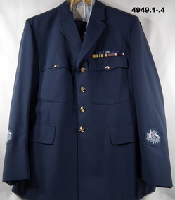 RAAF uniform complete with rank and ribbons