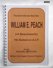 Folder book World War 1 diary