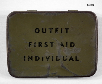 TIN FOR FIRST AID SUPPLIES