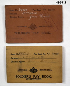 Soldiers Army Pay Books Australia