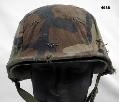 Camouflage Army steel helmet from WW2.