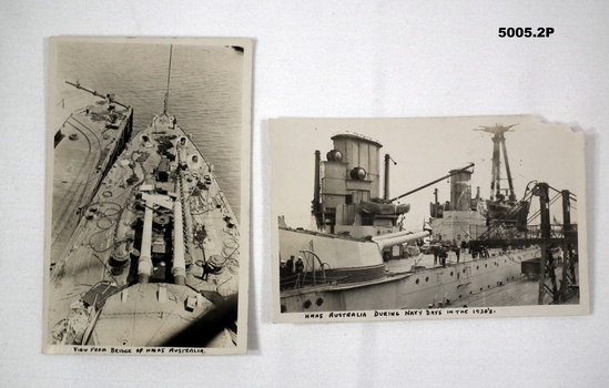 POSTCARDS OF HMAS AUSTRALIA IN 1920