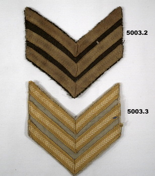Sergeants rank stripes for arms.