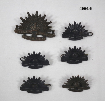 Wartime set of Rising Sun badges.
