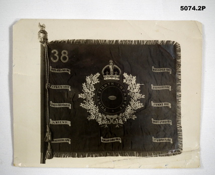 Photo of 38th Battalion colours