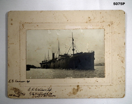 38th Battalion, ship photo with signatures