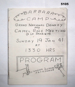 Programme - RACE PROGRAMME, C.1941
