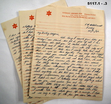 Love letters from Marjorie to Ted.