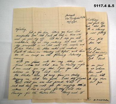 Love letters from Marjorie to Ted.