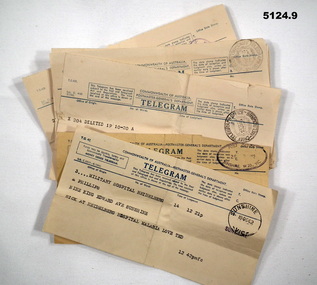 Collection of Telegrams to Mrs, Hildebrandt.