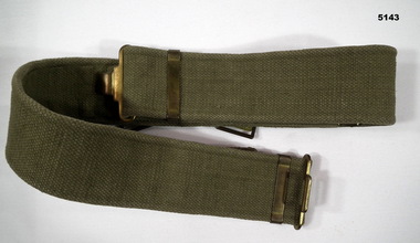 Green Webbing belt for trousers.