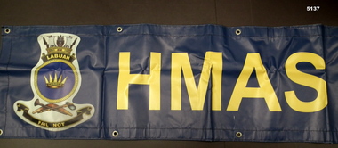 Gangway banner for navy ship HMAS LABUAN