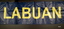 Gangway banner for navy ship HMAS LABUAN