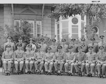 Royal Australian Survey Corps Planning Conference attendees, 1964 held at the Army Survey Regiment Fortuna Villa Bendigo. 