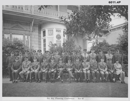Royal Australian Survey Corps Planning Conference attendees, 1967 held at the Army Survey Regiment Fortuna Villa Bendigo. 