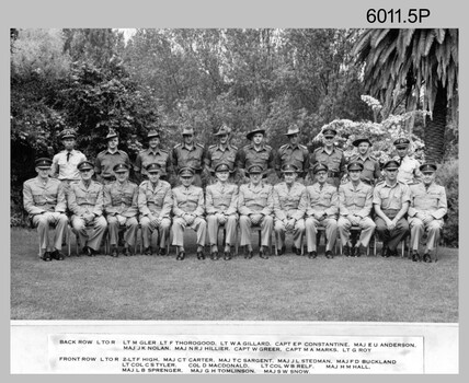Royal Australian Survey Corps Planning Conference attendees, 1962 held at the Army Survey Regiment Fortuna Villa Bendigo. 