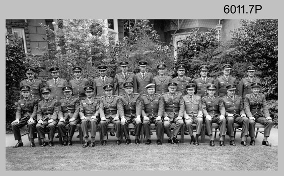 Royal Australian Survey Corps Planning Conference attendees, 1973 held at the Army Survey Regiment Fortuna Villa Bendigo. 