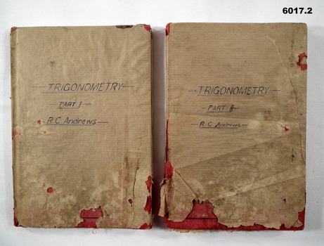 Manuals of Trigonometry as used by the Royal Australian Survey Corps