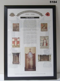 Framed story re Eaglehawk Soldiers WW1.
