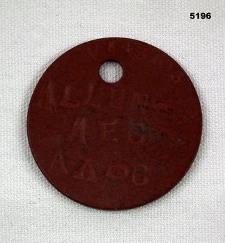 Identity discs - dog tags - WW2.