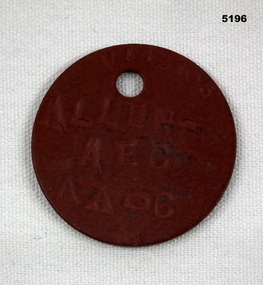 Identity discs - dog tags - WW2.