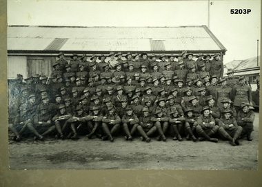 BLACK & WHITE GROUP PORTRAIT OF SOLDIERS, PHOTOGRAPHIC.
