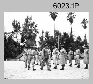 Director of the Survey Corps inspecting the troops c1960 on the parade ground at Fortuna Villa, Bendigo,