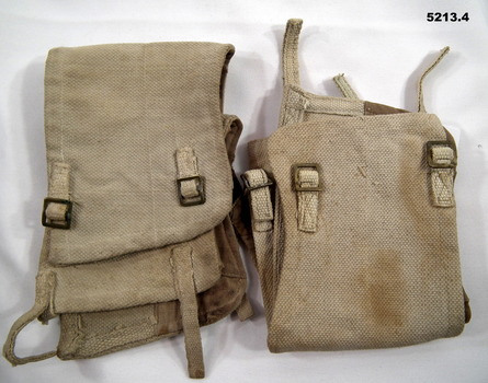 Canvas Ankle Gaiters with metal buckles.