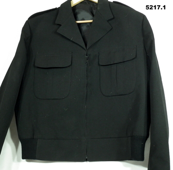 NAVY UNIFORM - BLACK BOMBER JACKET.