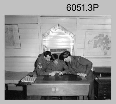 Technicians retouching reproduction material at the Army Survey Regiment c1960s