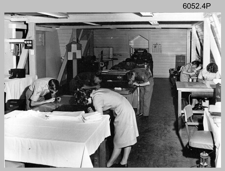 Technicians scribing reproduction material at the Army Survey Regiment c1960s