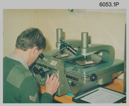 CPL Ian Nelson performing point transfer on a Pug 4 c1980s