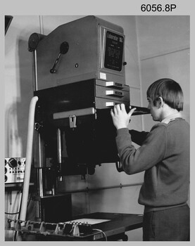 Photographic equipment operated by technicians at the Army Survey Regiment, Fortuna Villa Bendigo. c1970s