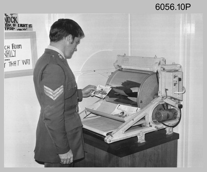 Photographic equipment operated by technicians at the Army Survey Regiment, Fortuna Villa Bendigo. c1970s