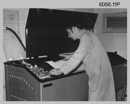 Photographic equipment operated by technicians at the Army Survey Regiment, Fortuna Villa Bendigo. c1970s