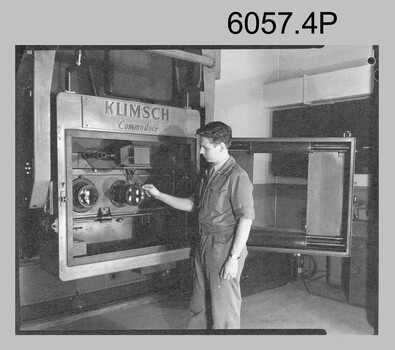Photographic equipment operated by technicians at the Army Headquarters Survey Regiment, Fortuna Villa Bendigo. c1960s