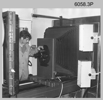 Photographic equipment operated by technicians at the Army Survey Regiment, Fortuna Villa Bendigo. c1970s