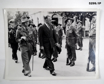Governor Sir Dallas Brooks Inspecting 38 Bn.